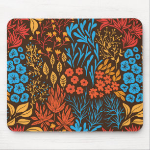 Blumendoodles dunkel mousepad