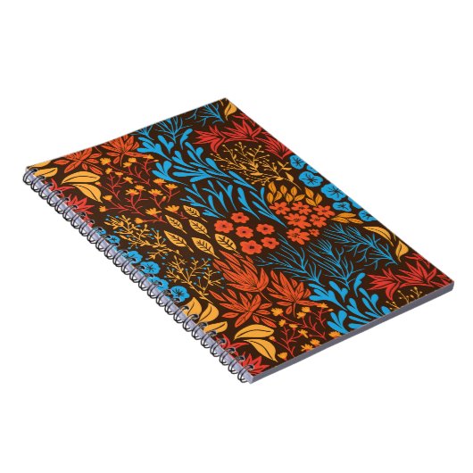 Blumendoodles dunkel notizblock (Rechte Seite)