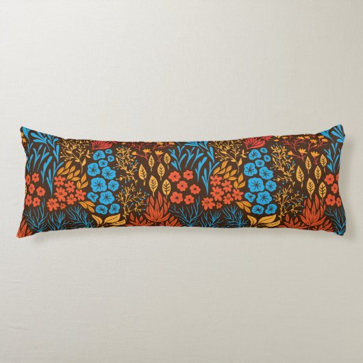 Blumendoodles dunkel seitenschläferkissen (Vorderseite)