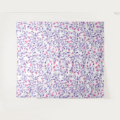 Blumendoodles, rosa und violett wandteppich (Vorderseite (Horizontal))