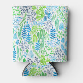 Blumendoodles, weiß dosenkühler (Vorderseite)