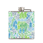 Blumendoodles, weiß flachmann (Rückseite)