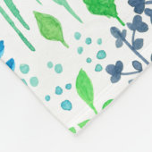 Blumendoodles, weiß fleecedecke (Ecke)