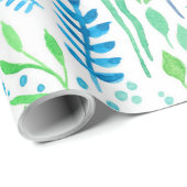 Blumendoodles, weiß geschenkpapier (Rolleneckpunkt)