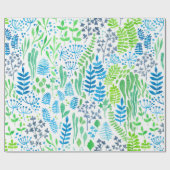 Blumendoodles, weiß geschenkpapier (Flach)