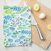 Blumendoodles, weiß küchentuch (Viertel Falte)