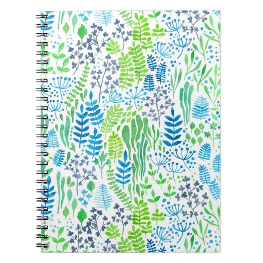 Blumendoodles, weiß notizblock (Vorderseite)