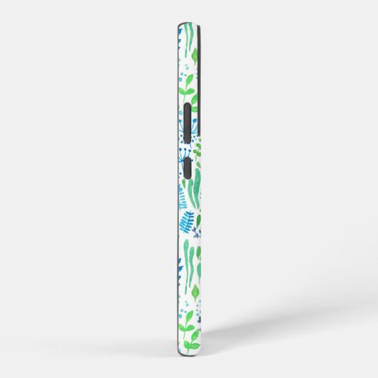 Blumendoodles, weiß samsung galaxy hülle (Rechte Seite)