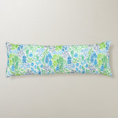 Blumendoodles, weiß seitenschläferkissen (Rückseite)