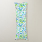 Blumendoodles, weiß seitenschläferkissen (Vorderseite Vertikal)