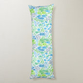 Blumendoodles, weiß seitenschläferkissen (Rückseite (Vertikal))