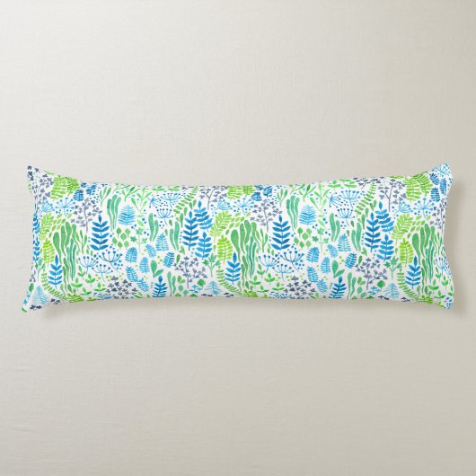 Blumendoodles, weiß seitenschläferkissen (Vorderseite)