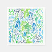 Blumendoodles, weiß serviette (Vorderseite)