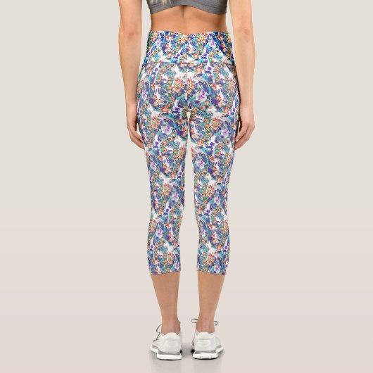 Blumendrache Capri Leggings (Rückseite)