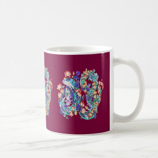 Blumendrache Kaffeetasse (Rechts)