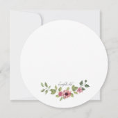 Blumendraht-Rahmen-Einladung Einladung (Rückseite)