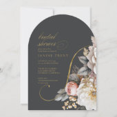 Blumendrama-Brautparty-Kohlefaser-ID1022 Einladung (Vorderseite)