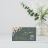 Blumendrama Hochzeit QR Code Green ID1022 Begleitkarte (Stehend Vorderseite)