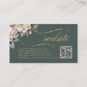 Blumendrama Hochzeit QR Code Green ID1022 Begleitkarte (Vorderseite)