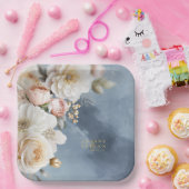 Blumendrama Wedding Blue ID1022 Pappteller (Party)