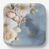 Blumendrama Wedding Blue ID1022 Pappteller (Vorderseite)