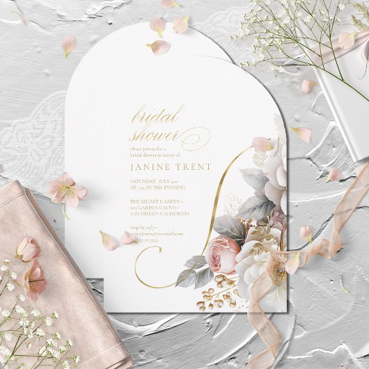 Blumendrama Wedding Brautparty Arch ID1022 Einladung