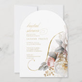 Blumendrama Wedding Brautparty Arch ID1022 Einladung (Vorderseite)