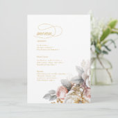 Blumendrama Wedding Menu ID1022 Menükarte (Stehend Vorderseite)