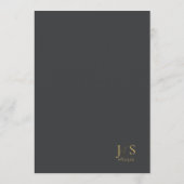 Blumendrama Wedding Menu, Kohle ID1022 Menükarte (Rückseite)