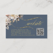 Blumendrama Wedding QR Code Blue ID1022 Begleitkarte (Vorderseite)