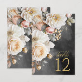 Blumendrama Wedding Tischnummer Charcoal-ID1022 (Vorne/Hinten)