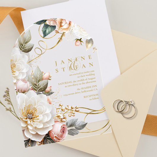 Blumendrama Wedding Transparent Arch ID1022 Acryleinladungen