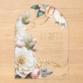 Blumendrama Wedding Transparent Arch ID1022 Acryleinladungen (Vorderseite)