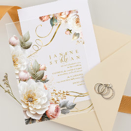 Blumendrama Wedding Transparent ID1022 Acryleinladungen