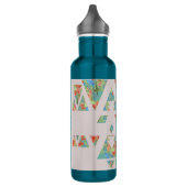 Blumendreiecke und -pfeile mit Ihrem Namen Edelstahlflasche (Links)