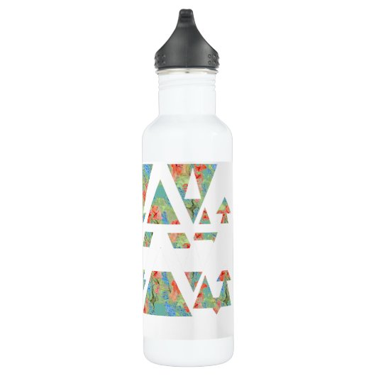 Blumendreiecke und -pfeile trinkflasche (Rechts)