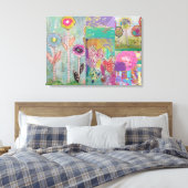 Blumendruck Abstrakt 5 Canvas Print Leinwanddruck (Insitu (Schlafzimmer))
