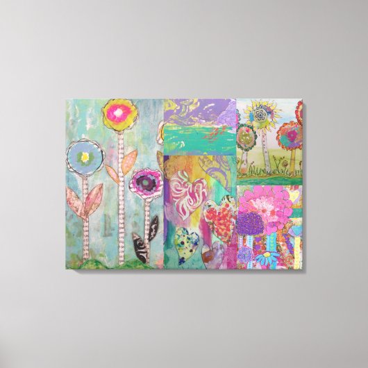 Blumendruck Abstrakt 5 Canvas Print Leinwanddruck (Vorderseite)