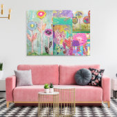 Blumendruck Abstrakt 5 Canvas Print Leinwanddruck (Insitu (Wohnzimmer))