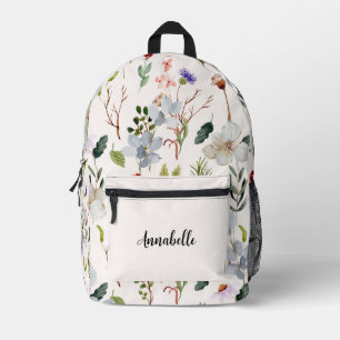 Blumendruck Anpassen des Namens gedruckter Backpac Bedruckter Rucksack