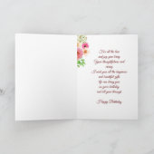 Blumendruck Individuelle Name Geburtstagskarte Karte (Innenseite)