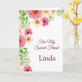 Blumendruck Individuelle Name Geburtstagskarte Karte (Gelbe Blume)