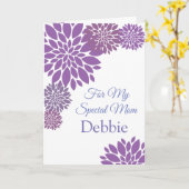 Blumendruck Individuelle Name Geburtstagskarte Mam Karte (Gelbe Blume)