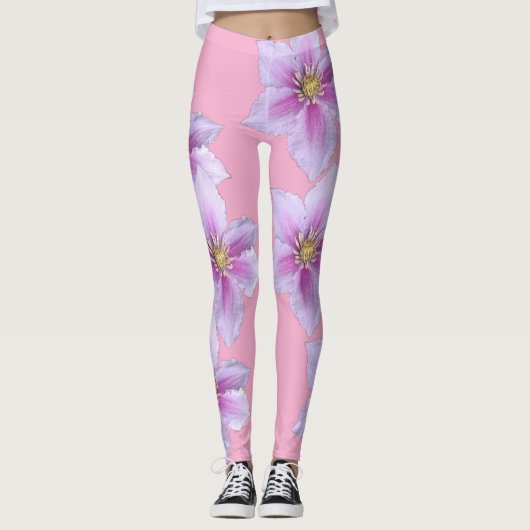 Blumendruck Leggings-Elegant & stilistische Aktive Leggings (Vorderseite)