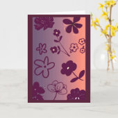 Blumendruck mit einer Note von Rosa Karte (Gelbe Blume)