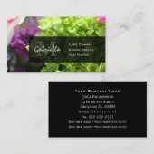 Blumendruck: Monogramm-Visitenkarten Visitenkarte (Vorne/Hinten)