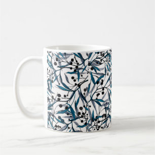 Blumendruck. Ornament Natürliche Kurven. Muster Kaffeetasse