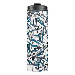 Blumendruck. Ornament Natürliche Kurven. Muster Thermosbecher
