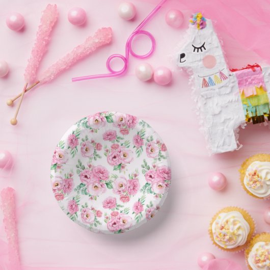 Blumendruck Pappteller (Party)