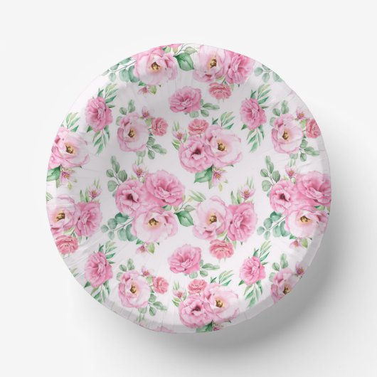 Blumendruck Pappteller (Vorderseite)